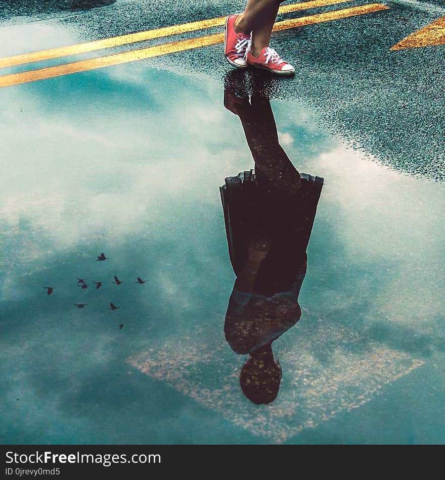 Water, Reflection, Leisure, Leg