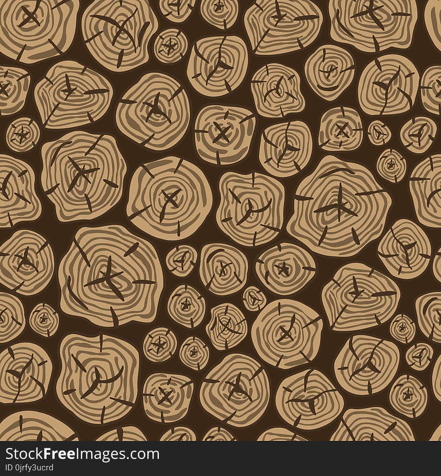 Vector Pattern Of Sawn Wood