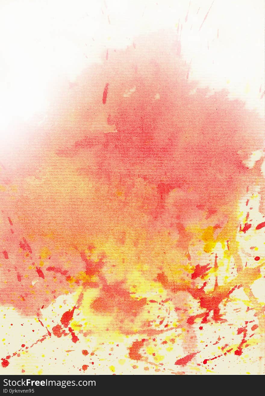 Red and Yellow Splash Noise Watercolor Texture