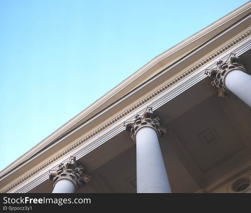 White Painted Pillars