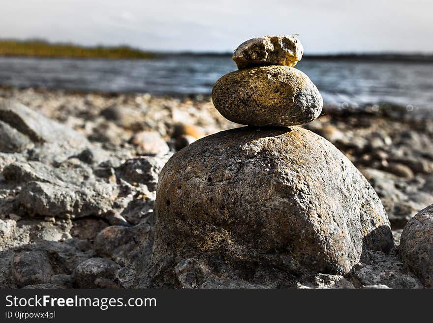 Stacking Brown Stones