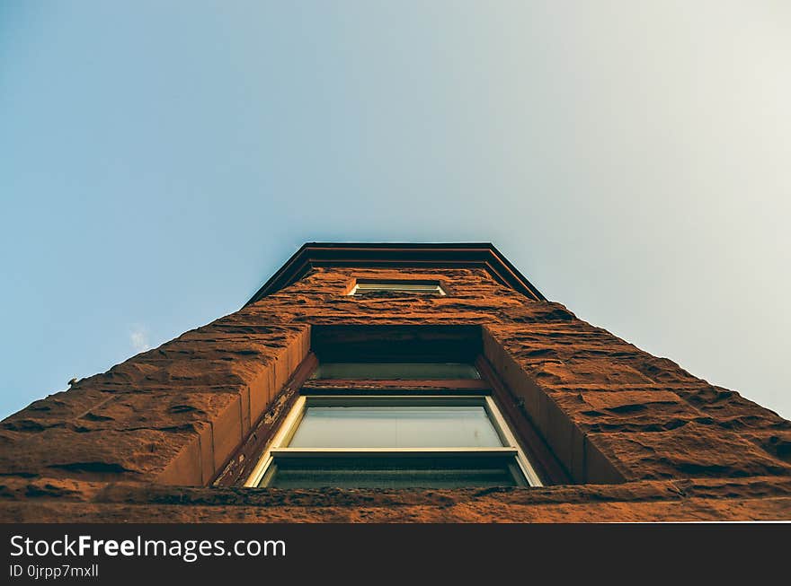 Low-angle Photo of Brown Structure