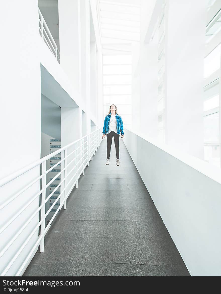 Woman in Blue Jacket