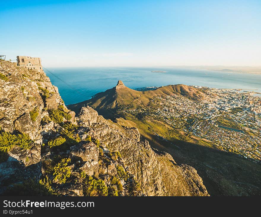 Aerial Shot of Green Mountains