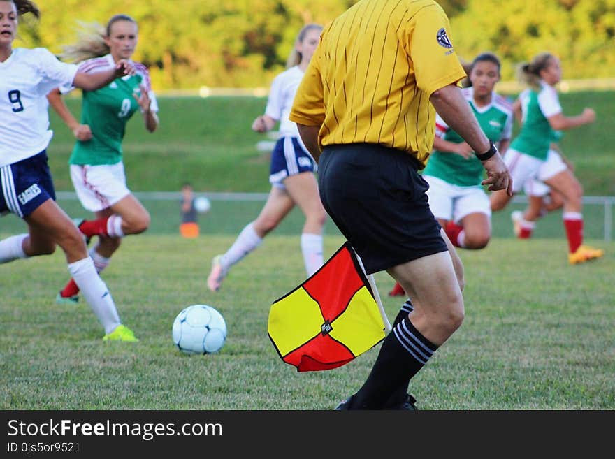 Woman Athletes Playing Soccer