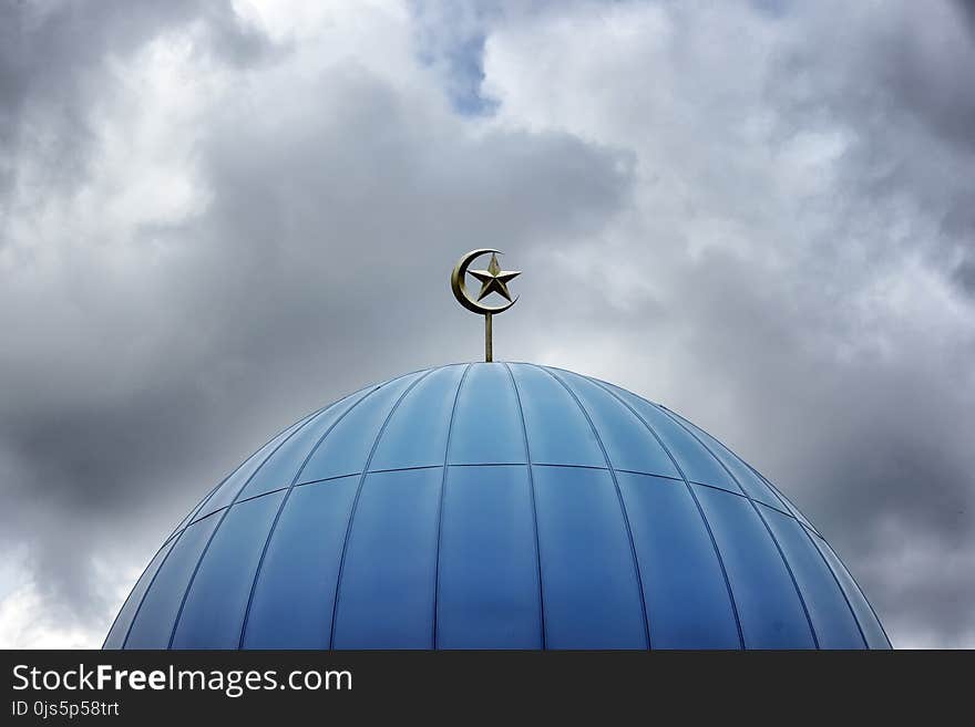 Silver Mosque Top Dome Ornament