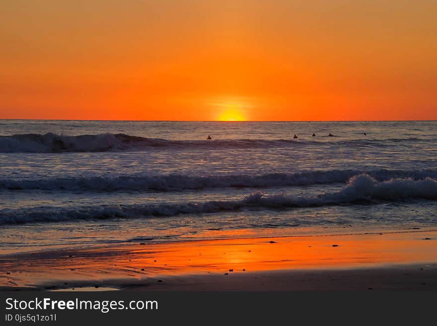 White Shoreline during Golden Hour