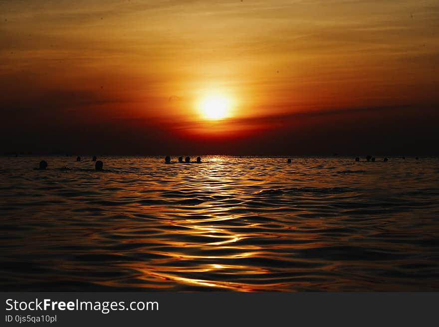 Body of Water during Golden Hour