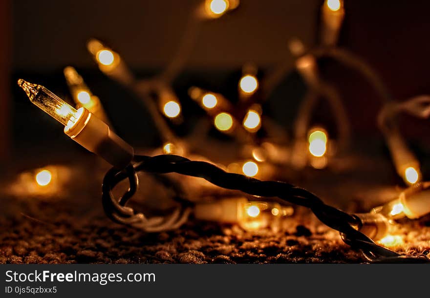 Yellow Lit String Lights