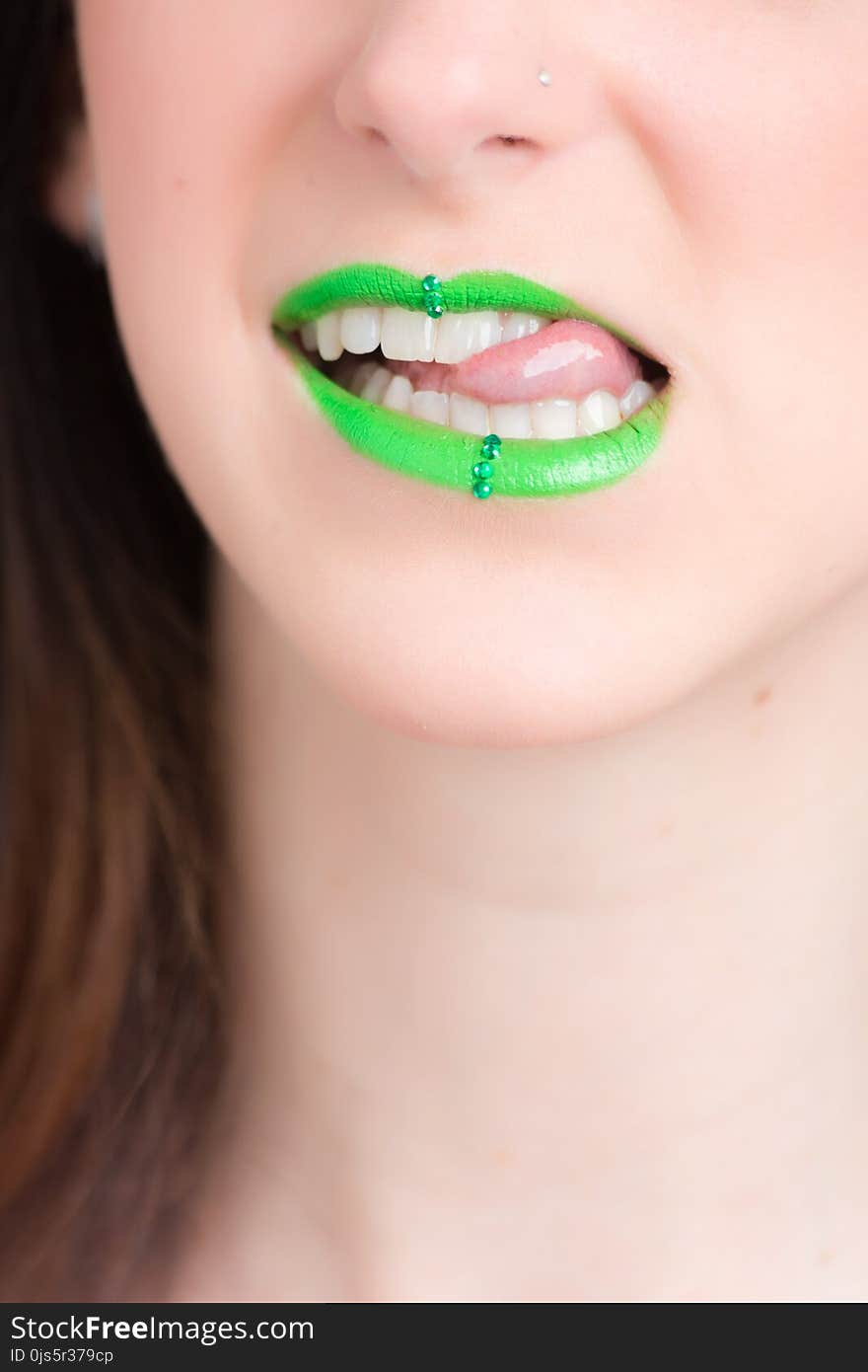 Woman With Green Lipstick