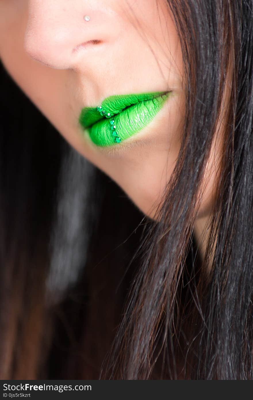 Woman With Green Lipstick