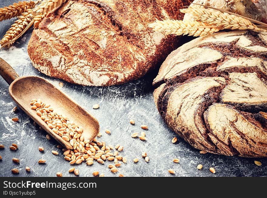 Bread, Rye Bread, Whole Grain, Baked Goods