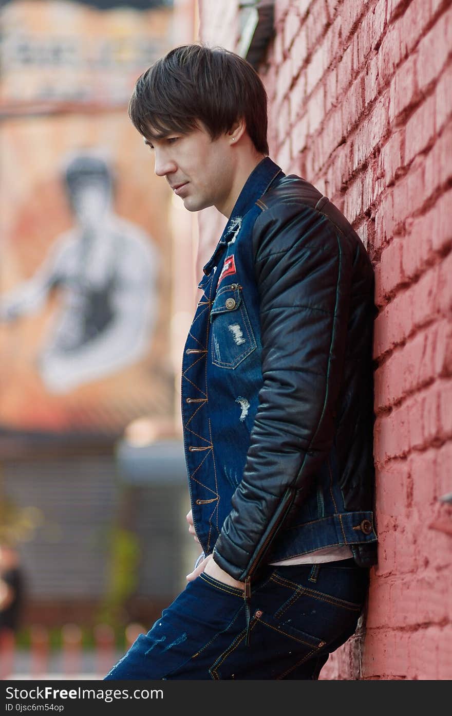 Blue, Jacket, Outerwear, Leather Jacket