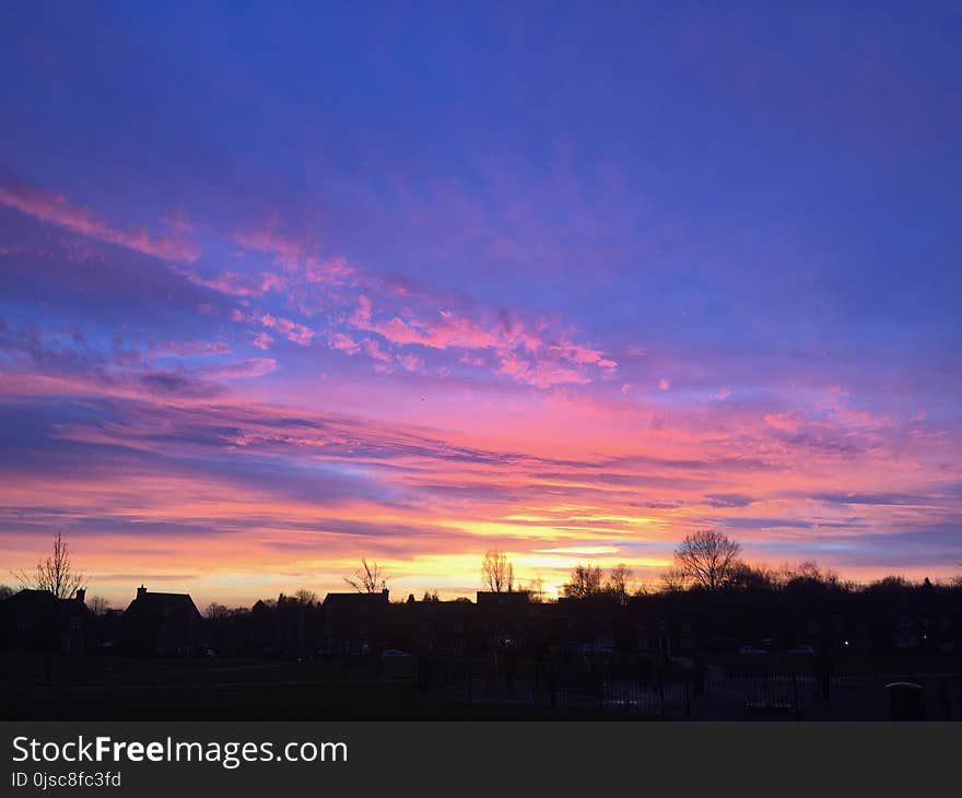 Sky, Afterglow, Dawn, Red Sky At Morning