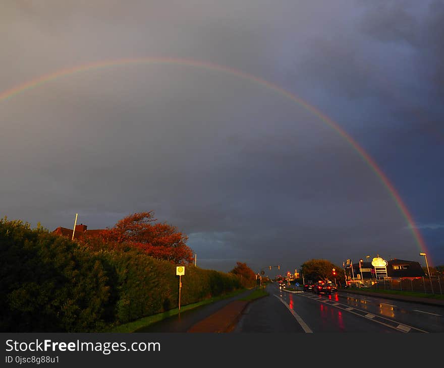 Rainbow, Sky, Atmosphere, Cloud