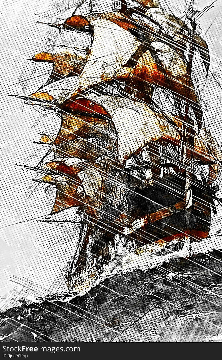 Sailing Ship, Caravel, Ship Of The Line, Art