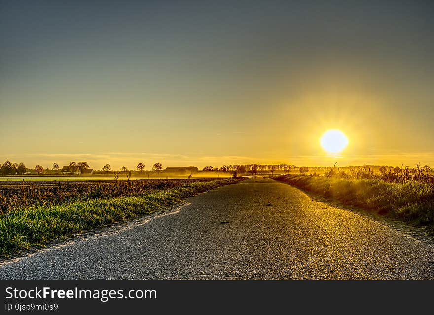 Road, Sky, Yellow, Horizon