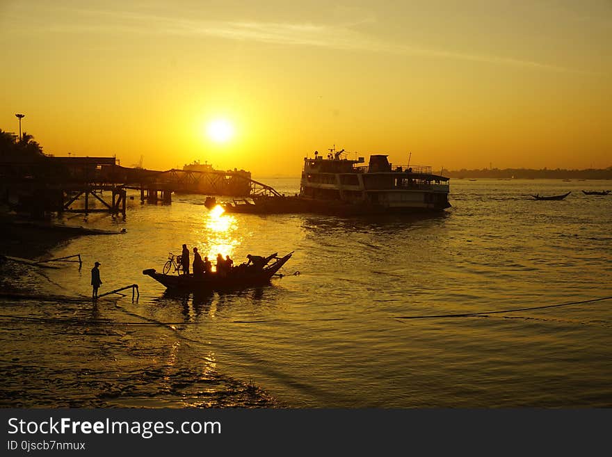 Body Of Water, Sunset, Sea, Water