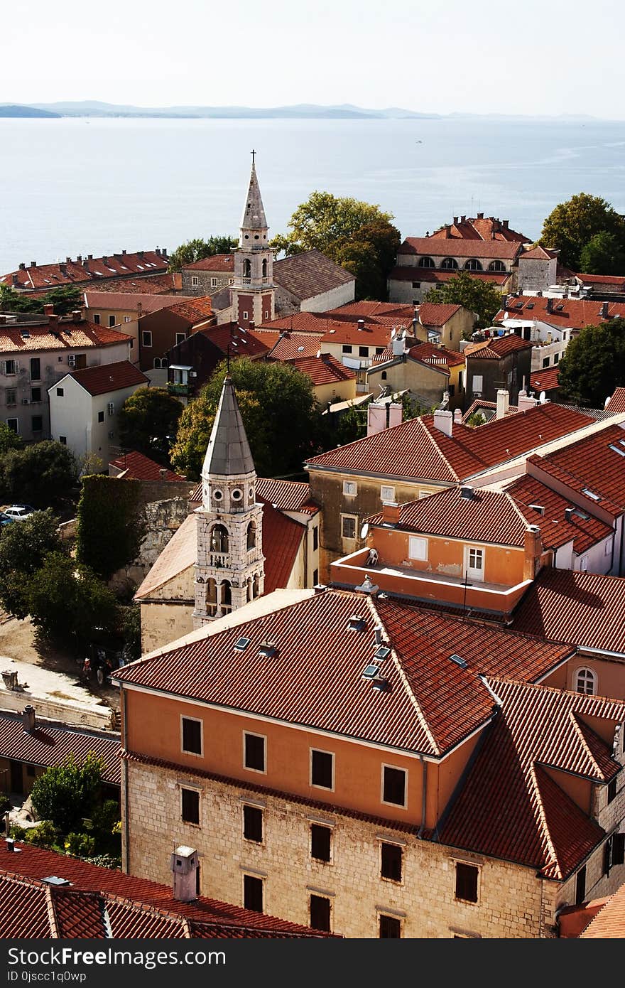 Town, Sky, City, Roof