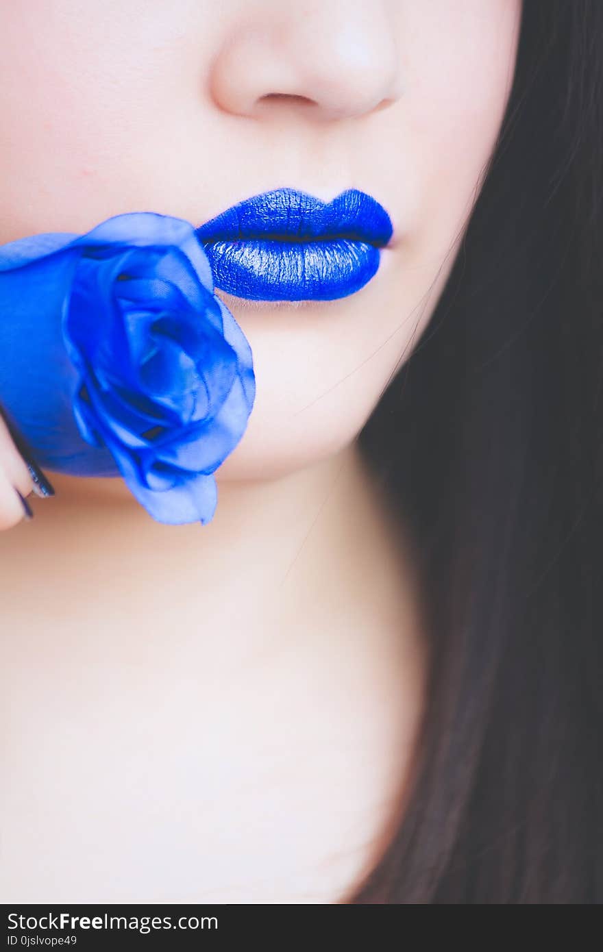 Blue Lipstick and Blue Rose