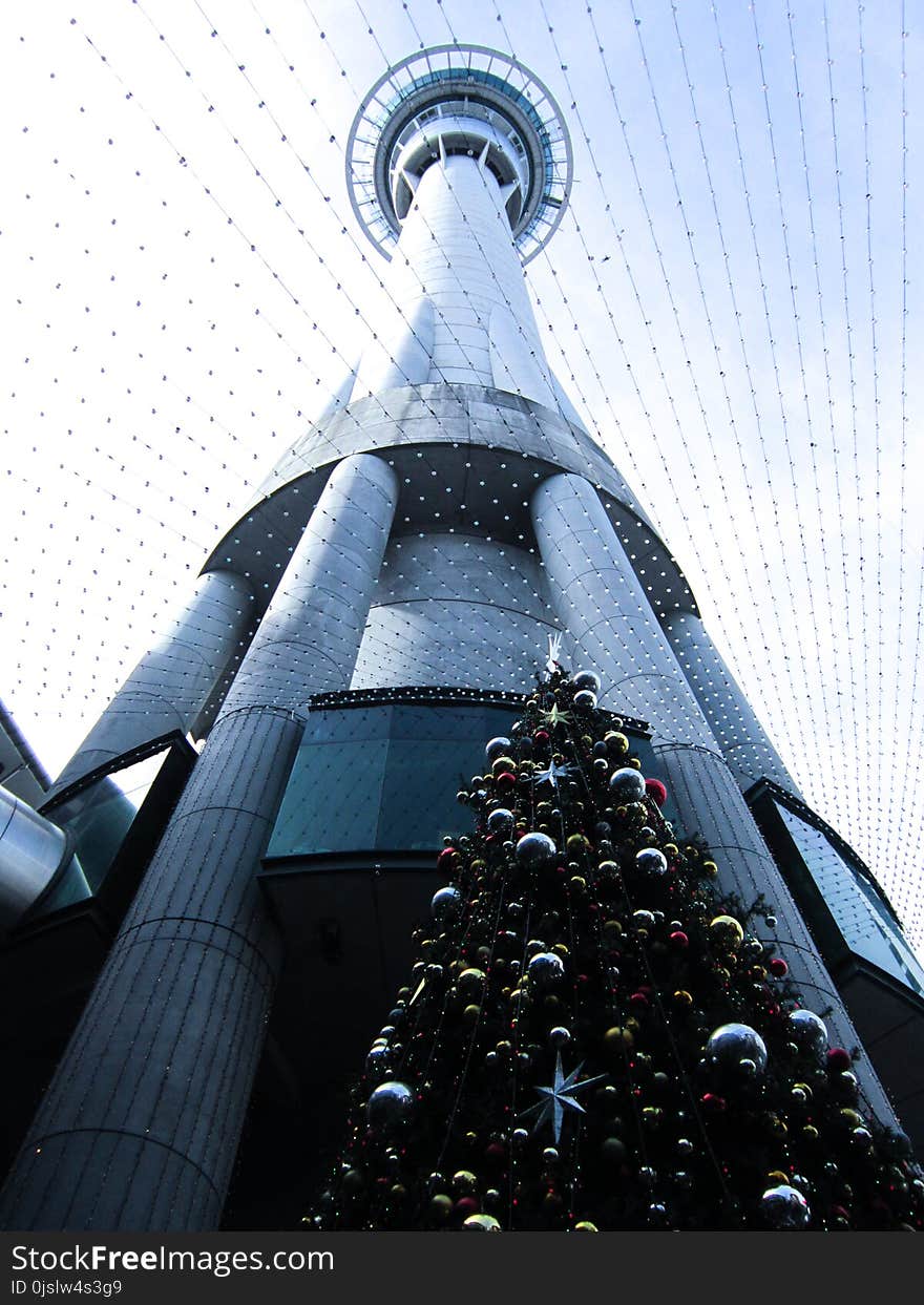 White and Black Concrete Tower