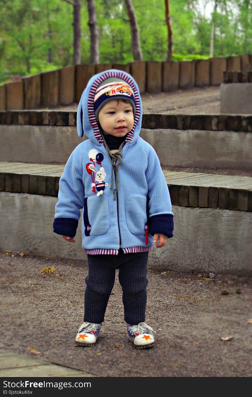 Blue, Child, Headgear, Cap