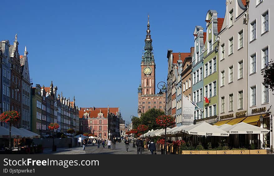 Town, City, Landmark, Sky