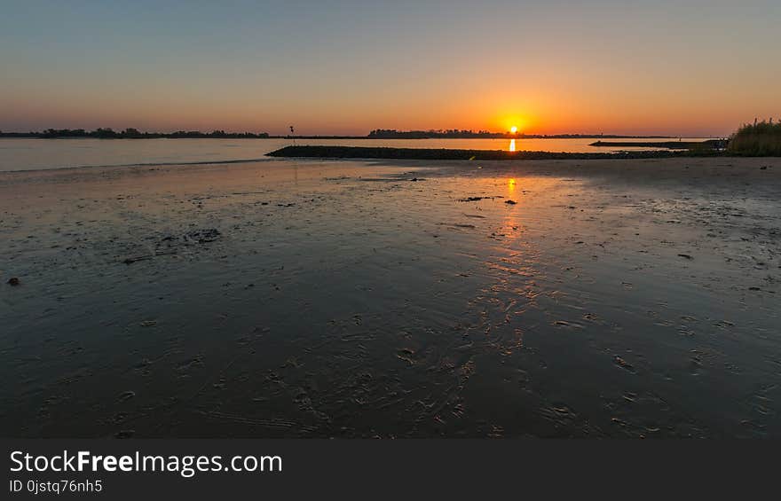 Horizon, Shore, Sky, Calm