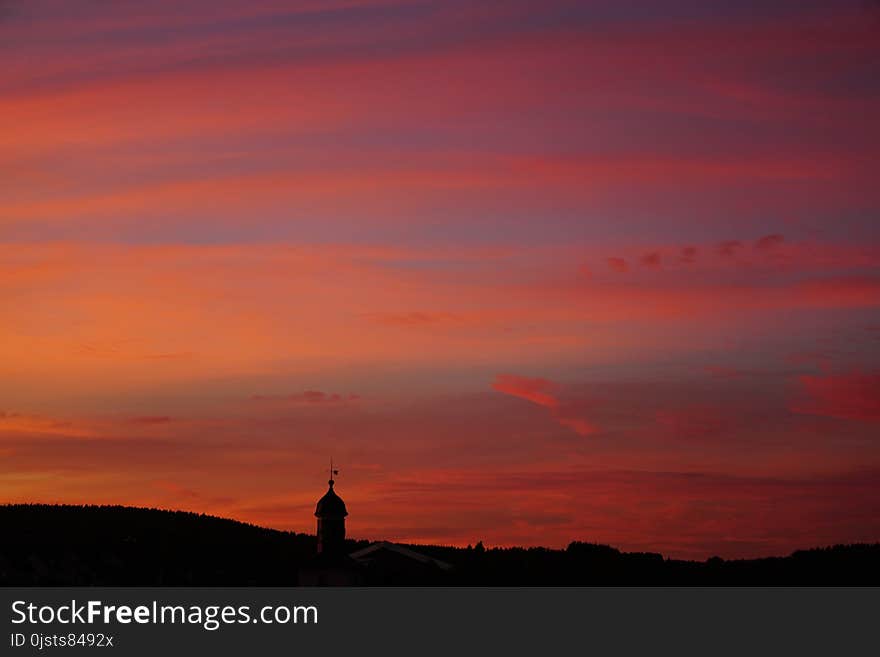 Sky, Red Sky At Morning, Afterglow, Dawn