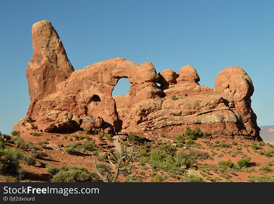 Beautiful rock formations in Arches National Park. Beautiful rock formations in Arches National Park.