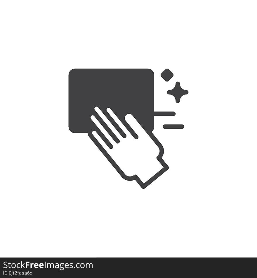 Cleaning hand vector icon. filled flat sign for mobile concept and web design. Washing hand simple solid icon. Symbol, logo illustration. Pixel perfect vector graphics