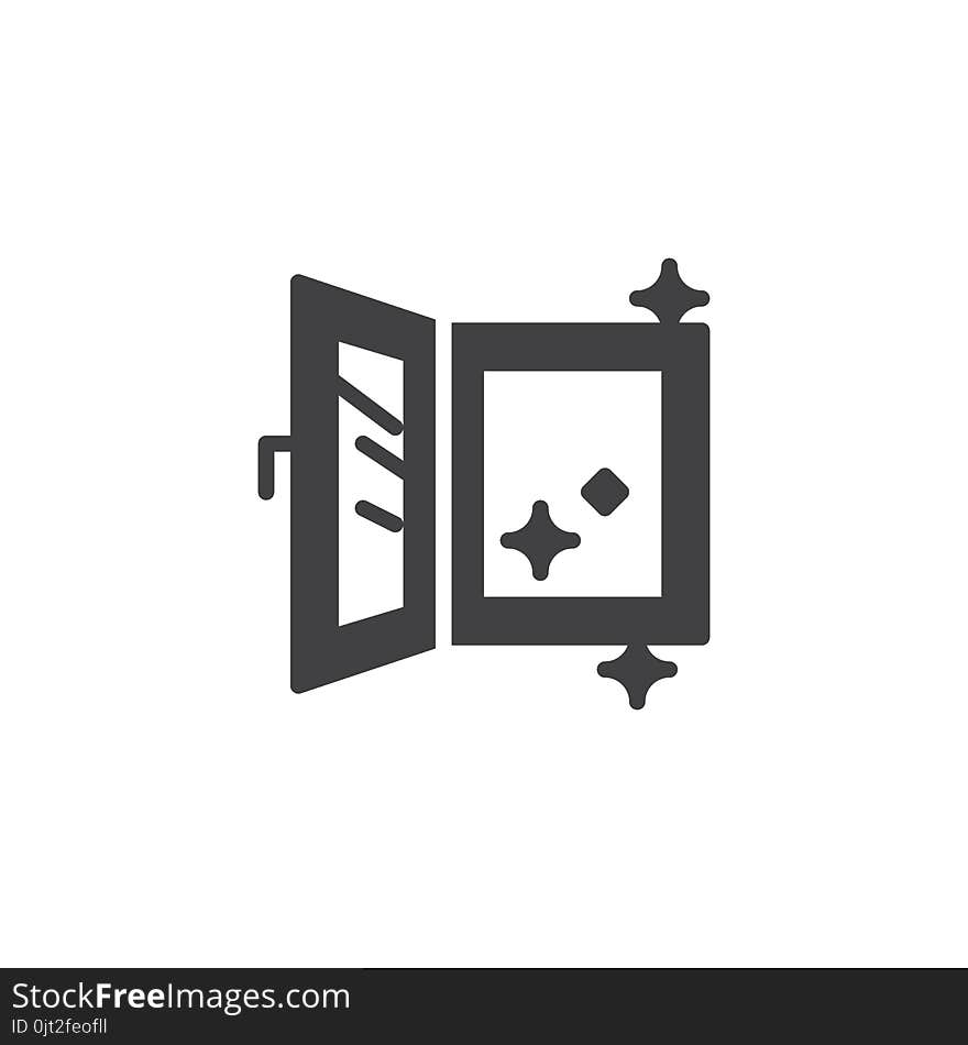 Open clean window vector icon