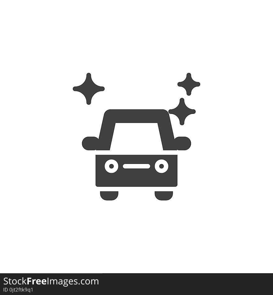 Clean car vector icon. filled flat sign for mobile concept and web design. Car wash simple solid icon. Symbol, logo illustration. Pixel perfect vector graphics