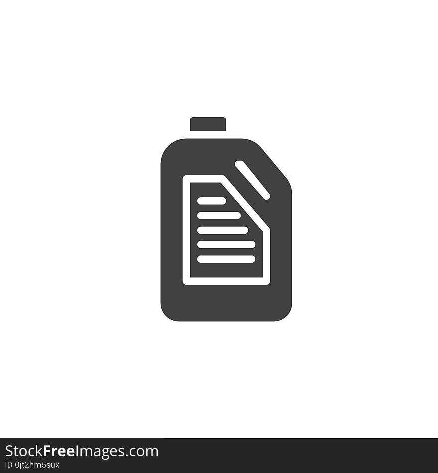 Detergent canister vector icon. filled flat sign for mobile concept and web design. Laundry container bottle simple solid icon. Symbol, logo illustration