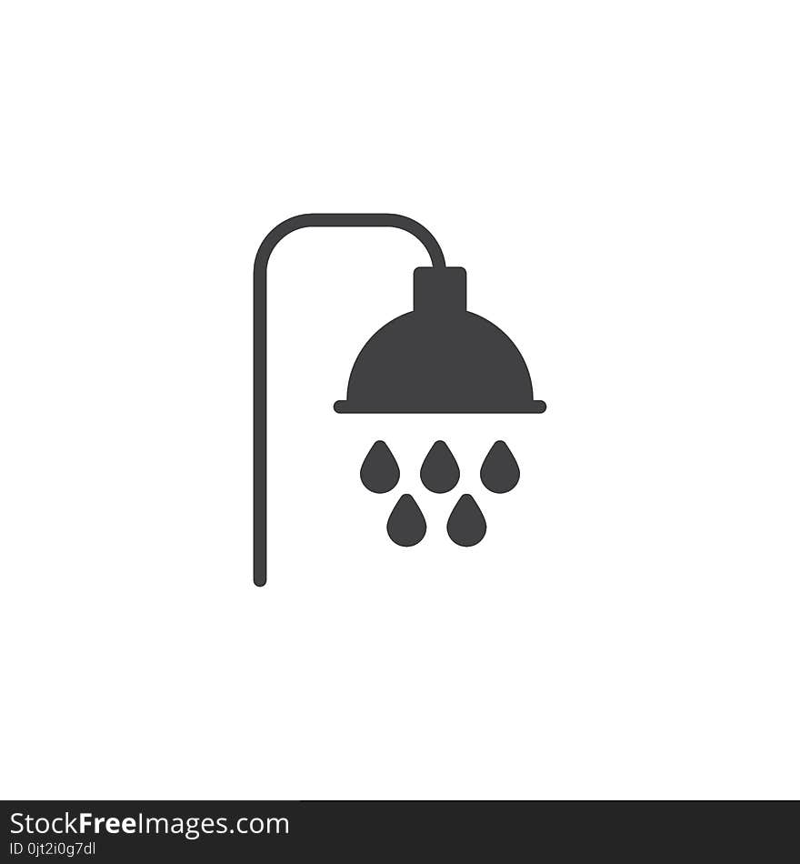 Shower vector icon. filled flat sign for mobile concept and web design. Showerheads simple solid icon. Symbol, logo illustration. Pixel perfect vector graphics