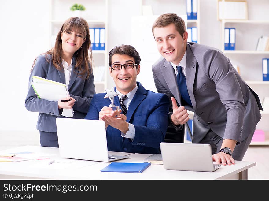 The Business Meeting With Employees In The Office