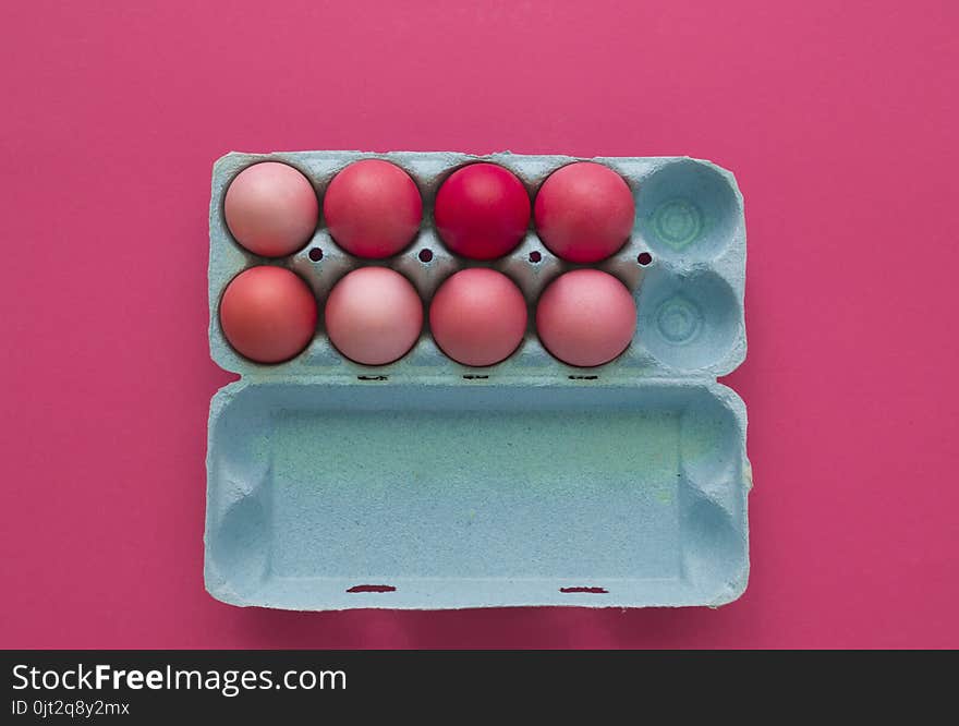 Pink easter eggs.Easter.Pastel shades.Shades of pink.Pink background.