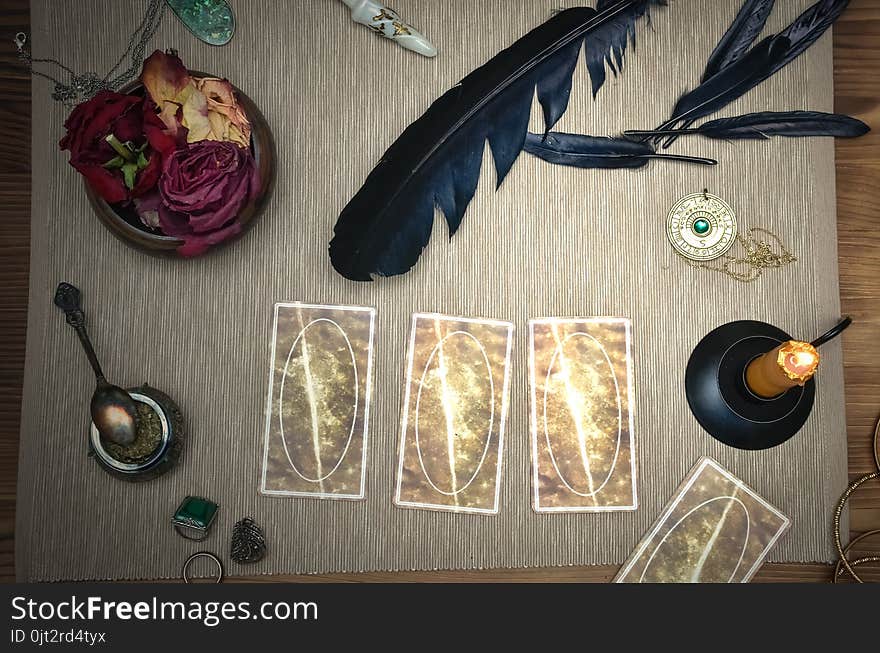 Tarot Cards. Future Reading. Fortune Teller Concept.