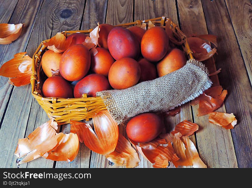 Stage of Preparation of Decor for Easter. Bio and Natural way of painted eggs with fresh leaves and onion shells. Stage of Preparation of Decor for Easter. Bio and Natural way of painted eggs with fresh leaves and onion shells.