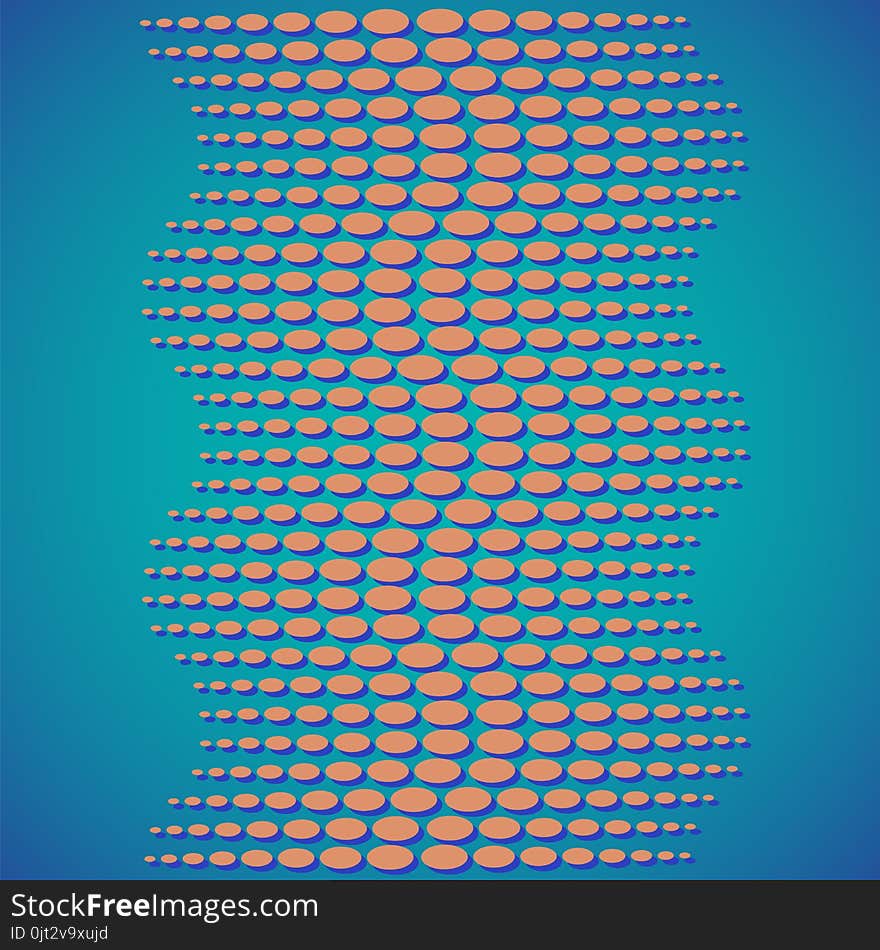 The Blue Abstract Background With Beige Circles