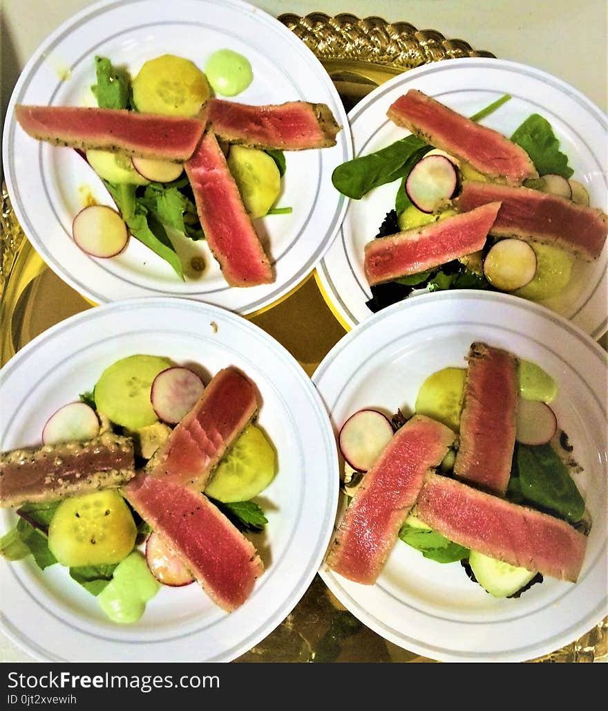 Seared Tuna Appetizer Plates