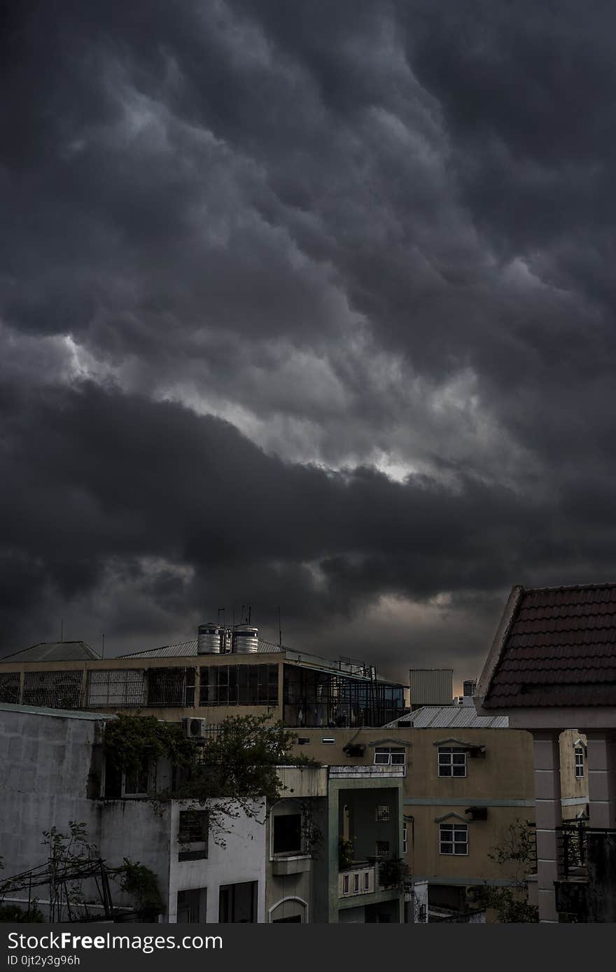 Monsoon clouds on Ho Chi Minh City, Vietnam