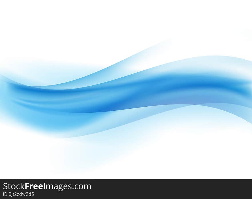 Abstract Waves Design On A White Background