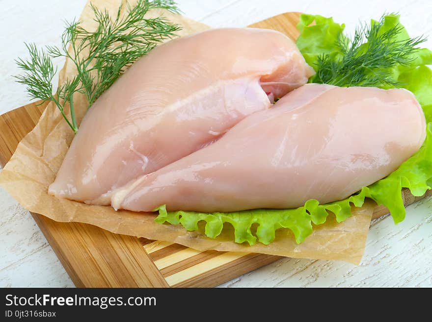 Raw chicken breast