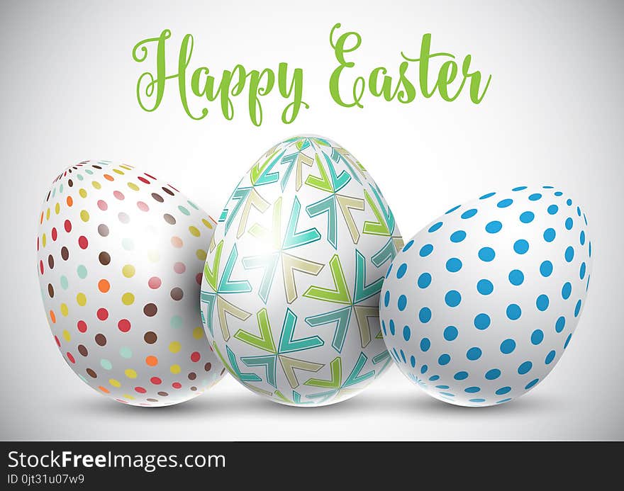 Easter background with decorative Easter eggs. Easter background with decorative Easter eggs