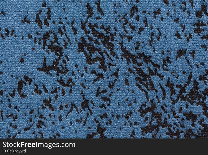 Saturated Speckled Fabric Texture In Dark Blue Tone.