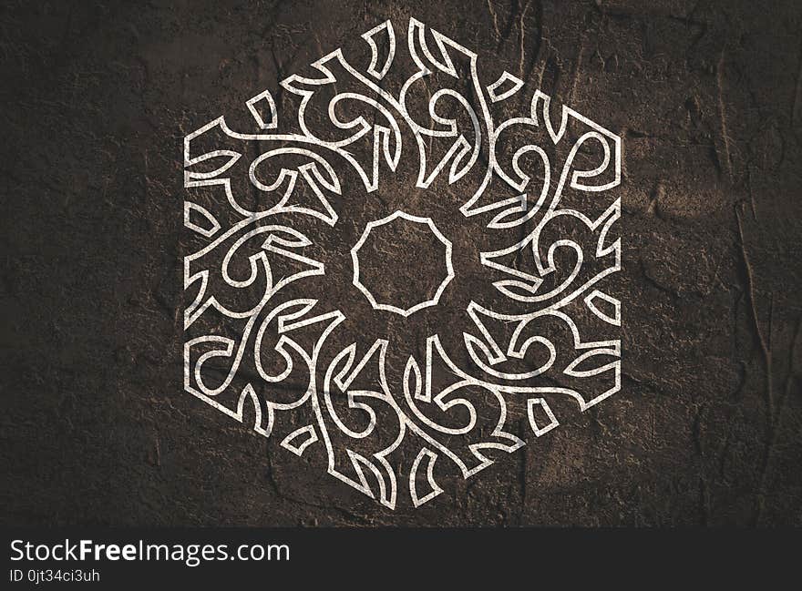 Mosaic arabic ornament. Outline hexagon emblem. Retro ornamental design. Mosaic arabic ornament. Outline hexagon emblem. Retro ornamental design.