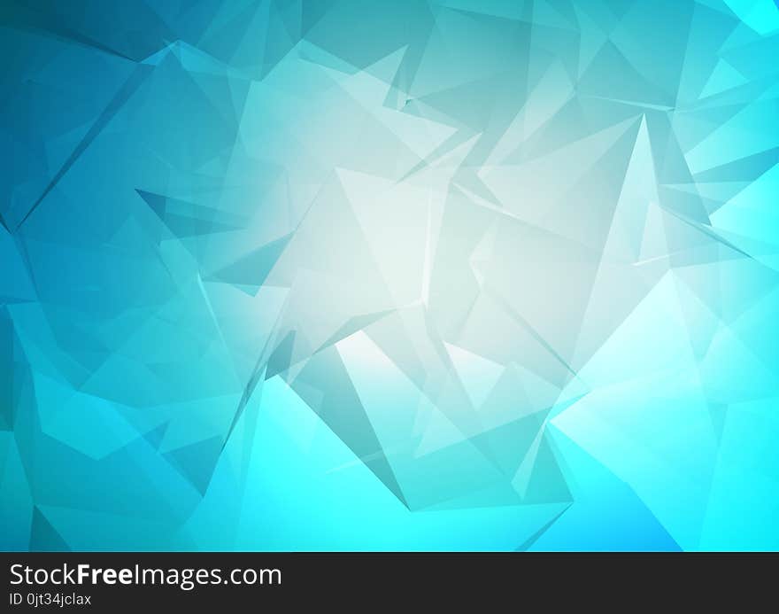 Abstract background with a low poly design in shades of blue. Abstract background with a low poly design in shades of blue