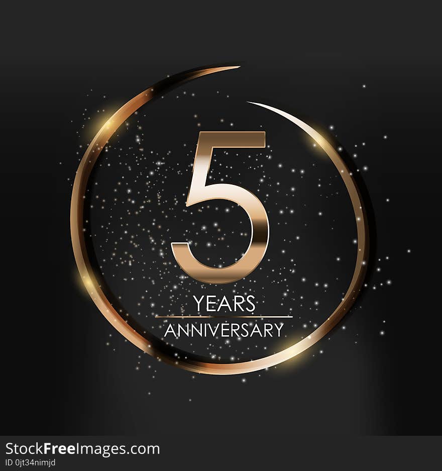 Template Logo 5 Years Anniversary Vector Illustration EPS10