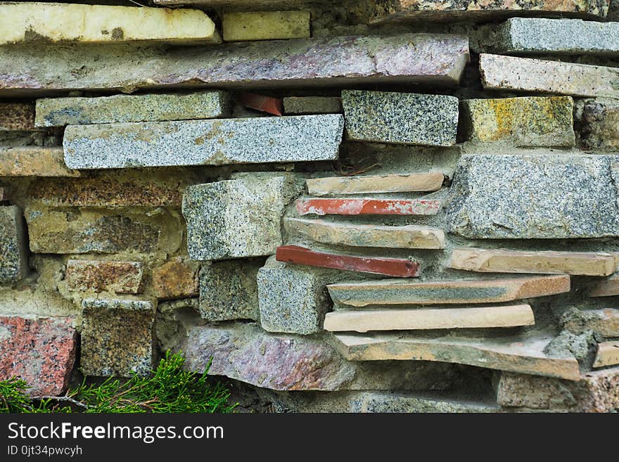 Texture of the stone wall